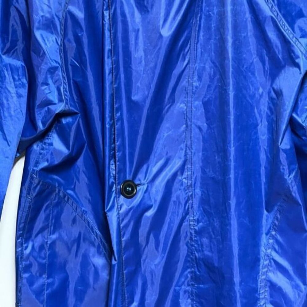 NWOT Maxime Zeaberg Chic Royal Blue Designer Raincoat Womens Sz - Picture 4 of 7